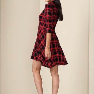 Venus Plaid High Low Dress
